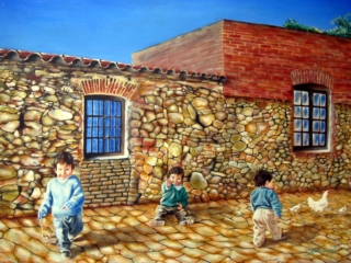 AGUS, MAXI Y PILI - 90 x 120 - Oleo-Acrílico sobela (Figura humana) (1)