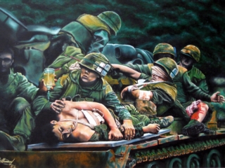 HERIDOS DE GUERRA - 60 x 90 - Oleo/ Acrílico sobre tela 